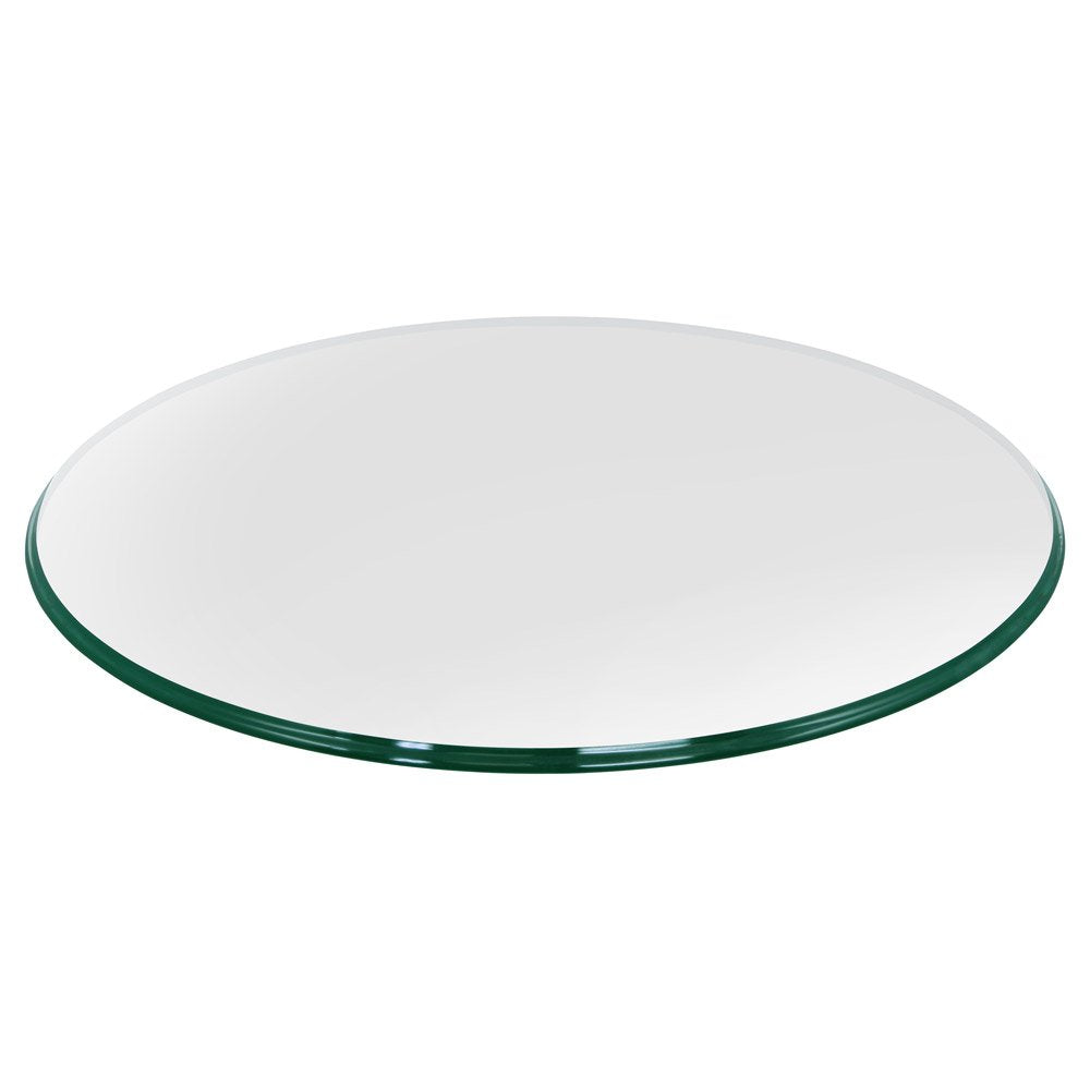 25 inch Round Glass Table Top - Tempered - 1/4" Thick Glass Surface, Safe Flat Polished, Multipurpose for Dining Table, Patio, Coffee and End Table