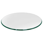 25 inch Round Glass Table Top - Tempered - 1/4" Thick Glass Surface, Safe Flat Polished, Multipurpose for Dining Table, Patio, Coffee and End Table