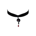 Gothic Black Velvet Choker Necklace for Women,Cameo Choker Collar Necklace Vintage Goth Jewelry