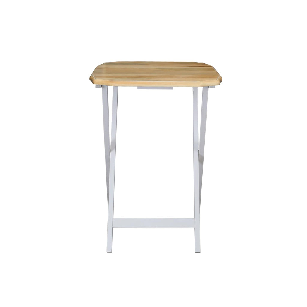 Casual Home 660-40 Tray Table Set, Natural, 14.75 in x 19 in x 25.5 in, 5 Piece