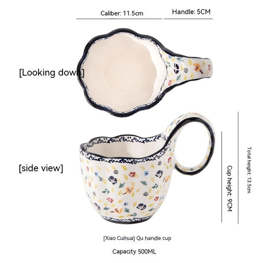 Polish Lace Bowl Home Use Set Good-looking Ceramic Nordic Bowl Plate Tableware Binaural