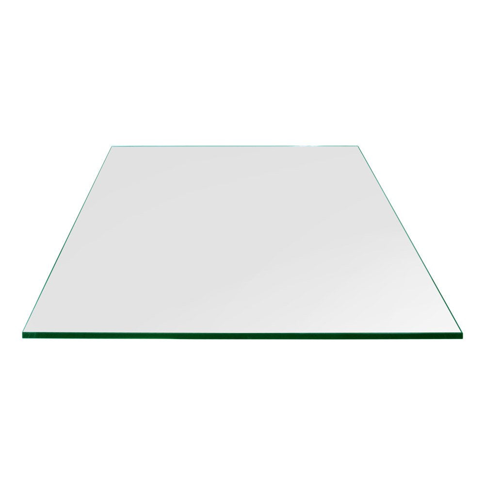 16 inch Square Glass Table Top - Tempered - 1/4" Thick Glass Surface, Safe Flat Polished, Eased Corners, Multipurpose for Dining Table, Patio, Coffee and End Table