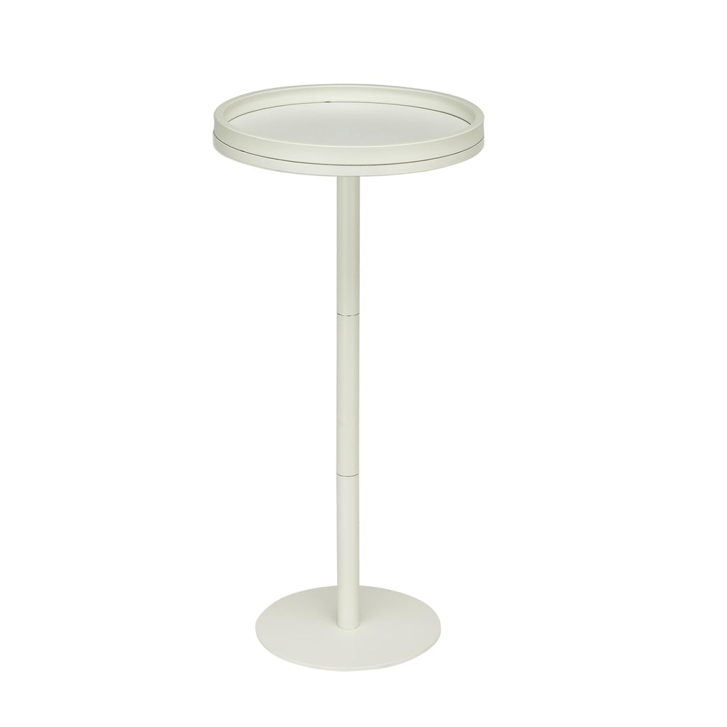 Round Drink Table,Small Pedestal Table,Small Round Side Table for Narrow Spaces,Martini Table for Living Room, Bedroom, Bathroom,Balcony (Rustic Brown)