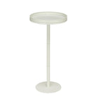 Round Drink Table,Small Pedestal Table,Small Round Side Table for Narrow Spaces,Martini Table for Living Room, Bedroom, Bathroom,Balcony (Rustic Brown)