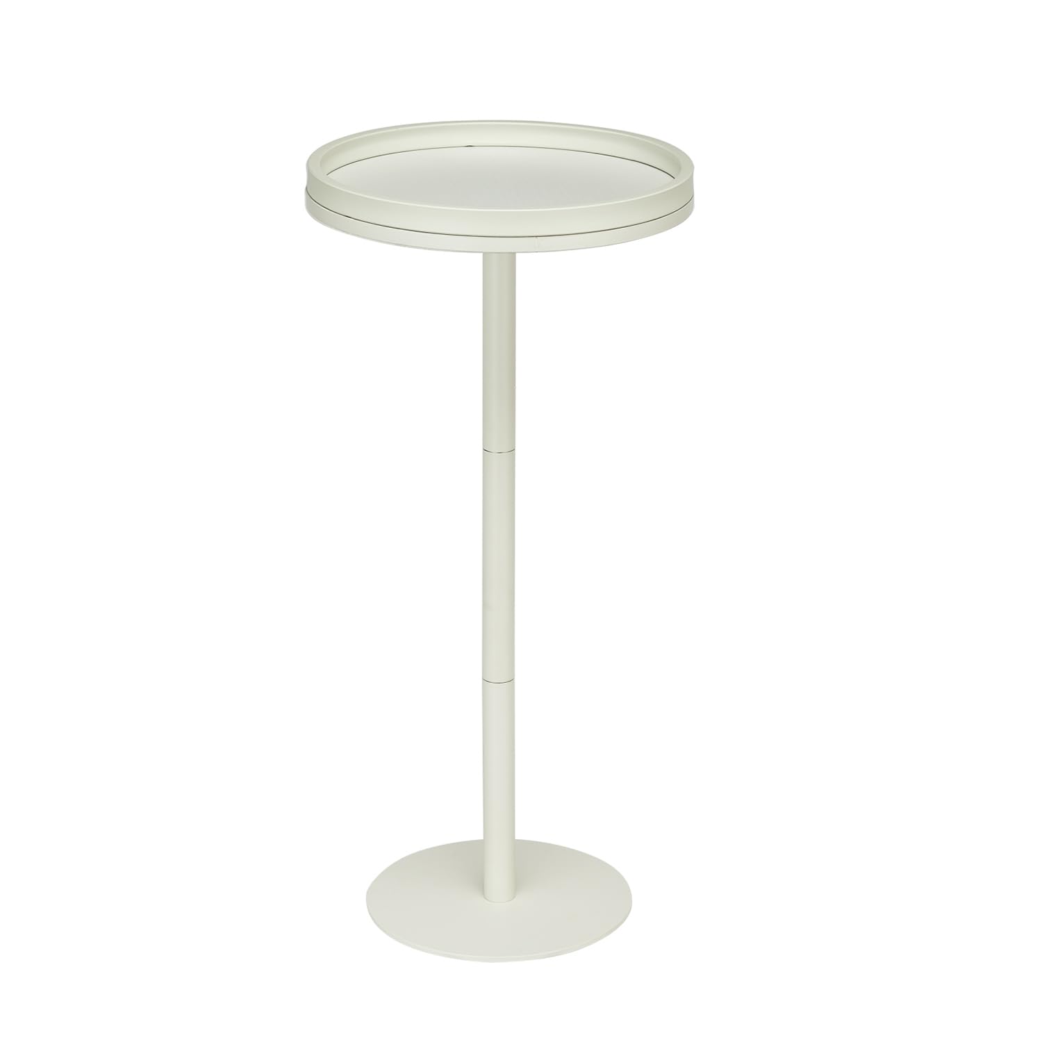 Round Drink Table,Small Pedestal Table,Small Round Side Table for Narrow Spaces,Martini Table for Living Room, Bedroom, Bathroom,Balcony (Rustic Brown)