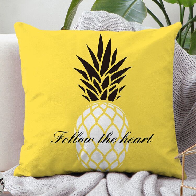 Simple Home Sofa Plush Double-sided Printing Pillow Cover Can Be Disassembled And Washed