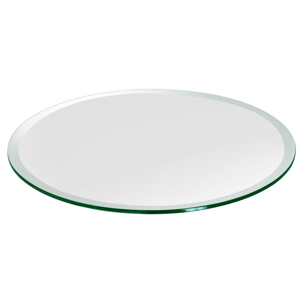 25 inch Round Glass Table Top - Tempered - 1/4" Thick Glass Surface, Safe Flat Polished, Multipurpose for Dining Table, Patio, Coffee and End Table