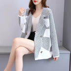 Mink Fur Women's Coat Wear Loose All-matching Thick Knit Cardigan