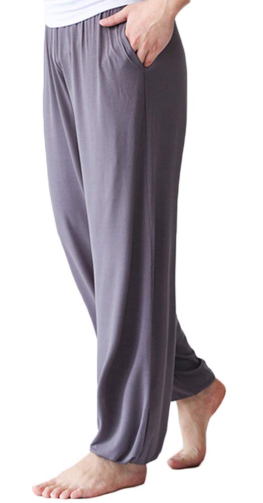 AvaCostume Men's Lightweight Loose Yoga Pants Elastic Waist Modal Yoga Harem Pants