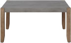 Alaterre Furniture Newport 36" L Faux Concrete and Wood Coffee Table