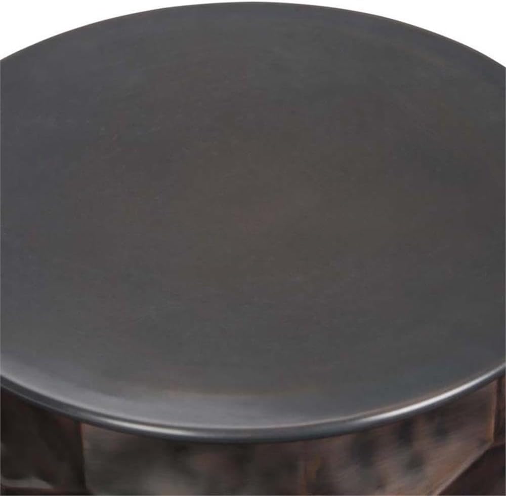 SIMPLIHOME Whitney Industrial 17 inch Wide Metal Storage Accent Side Table in Antique Bronze, Fully Assembled for the Living Room and Bedroom