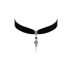 Gothic Black Velvet Choker Necklace for Women,Cameo Choker Collar Necklace Vintage Goth Jewelry