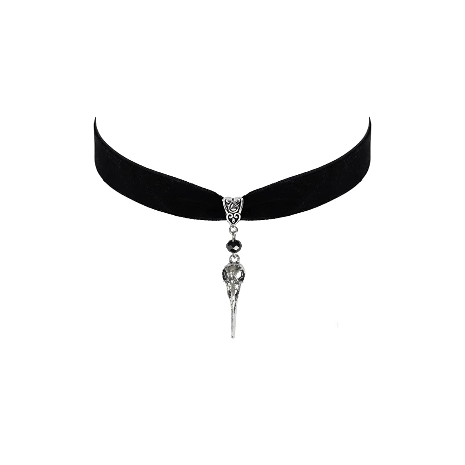 Gothic Black Velvet Choker Necklace for Women,Cameo Choker Collar Necklace Vintage Goth Jewelry