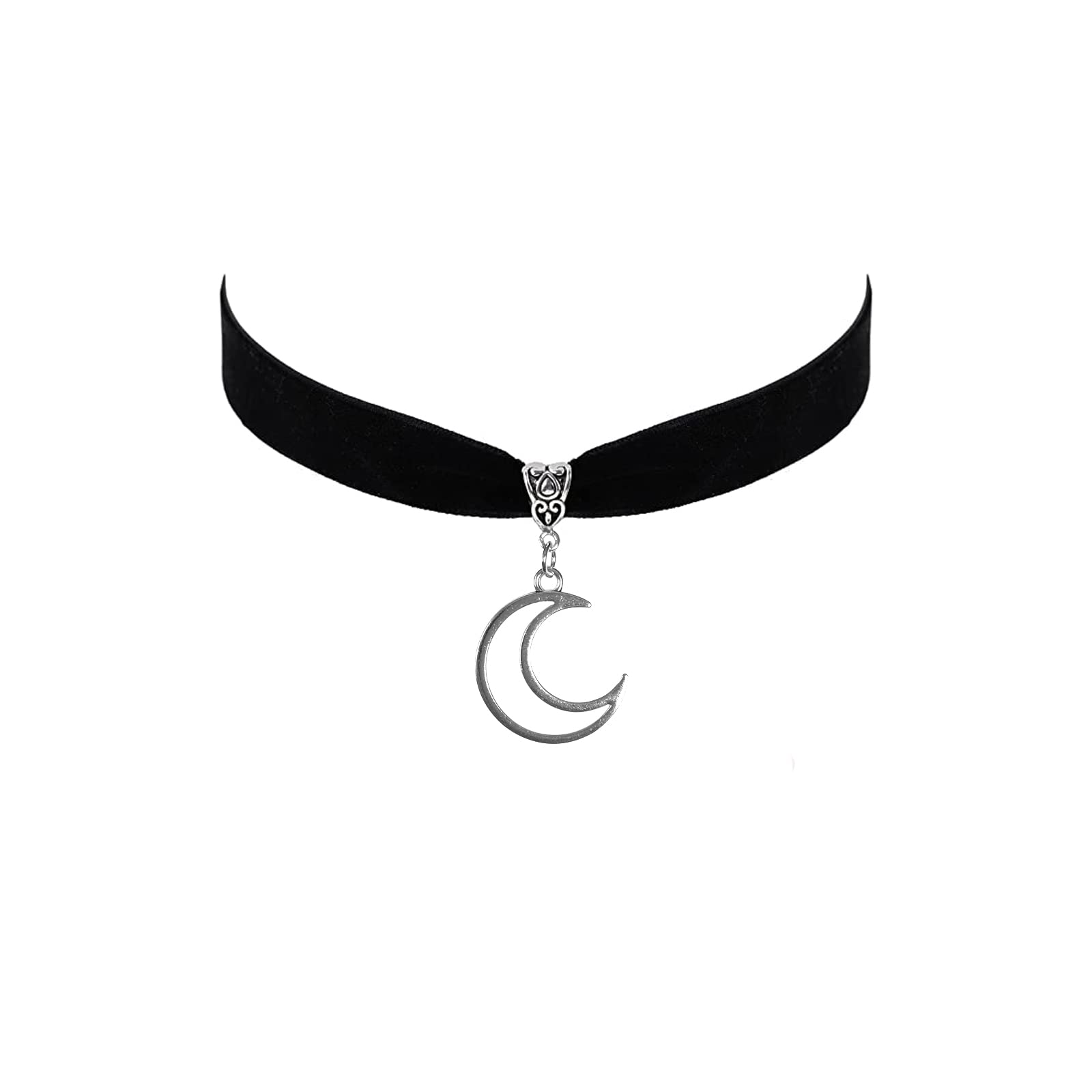 Gothic Black Velvet Choker Necklace for Women,Cameo Choker Collar Necklace Vintage Goth Jewelry