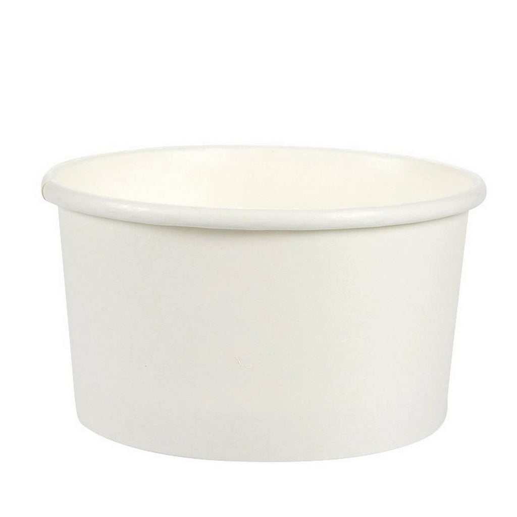Juvale 100er-Pack Einweg-Papier-Eisbecher, 5oz Dessertschalen für Sundae-Bar, gefrorener Joghurt (Weiß)