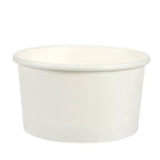 Juvale 100er-Pack Einweg-Papier-Eisbecher, 5oz Dessertschalen für Sundae-Bar, gefrorener Joghurt (Weiß)
