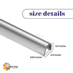 Easy Fix Hardware Snap On Repair Track Cover 1/4" inch for Sliding Patio Glass Doors | Sliding Door Repair Replacement Stainless Steel | Fix Sliding Glass Door Track Cover (6 Feet)