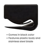 1InTheOffice Letter Opener, Envelope Opener Slitter Concealed Blade, Black 4 Pack