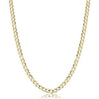 SHOP WGS 10K Massivt Gult Guld 24" 2,0MM Curb Kæde Halskæde til Mænd & Kvinder med Hummerlås Italiensk 10K Ægte Guld Smykker Gaver