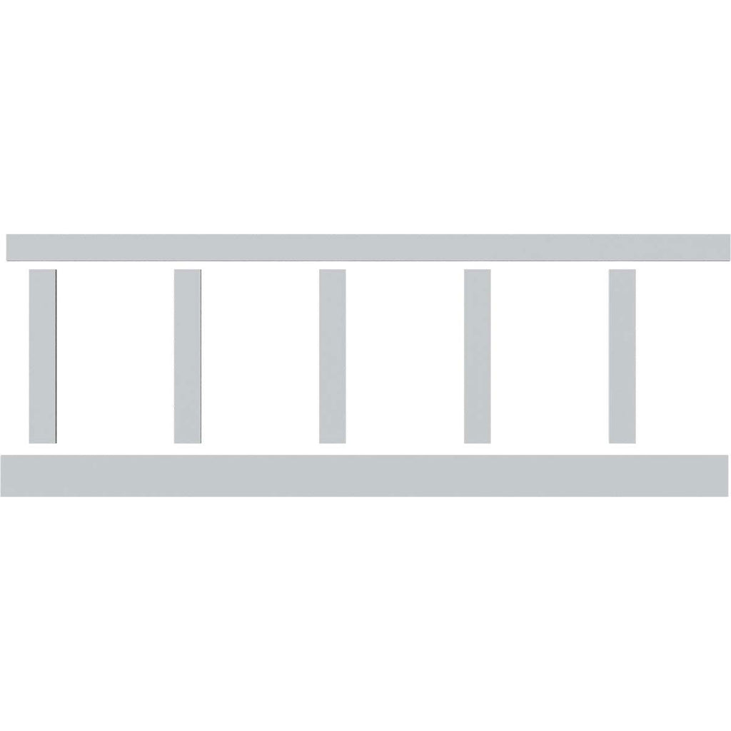 Ekena Millwork WPKP32X03CS Classic Shaker 8' Length PVC Wainscoting Kit, Heights up to 32" (12" - 15" Adjustable Wall Panels), White