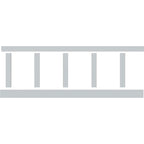 Ekena Millwork WPKP32X03CS Classic Shaker 8' Length PVC Wainscoting Kit, Heights up to 32" (12" - 15" Adjustable Wall Panels), White