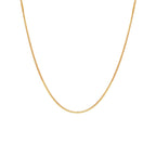 VOGREX 14K Real Solid Yellow Gold 0.7mm Box Chain Necklace with Lobster Clasp for Men and Women -16" - Grand Goldman