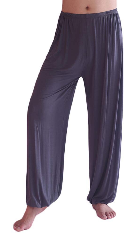 AvaCostume Men's Lightweight Loose Yoga Pants Elastic Waist Modal Yoga Harem Pants