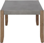 Alaterre Furniture Newport 36" L Faux Concrete and Wood Coffee Table