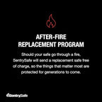 SentrySafe Kohlegrau wasserdichter und feuerfester Safe, Schließfach mit Tastatur für Dokumente und Hängemappen, Außenmaße: 14,1 x 16,6 x 13,8 Zoll, ‎FHW40300