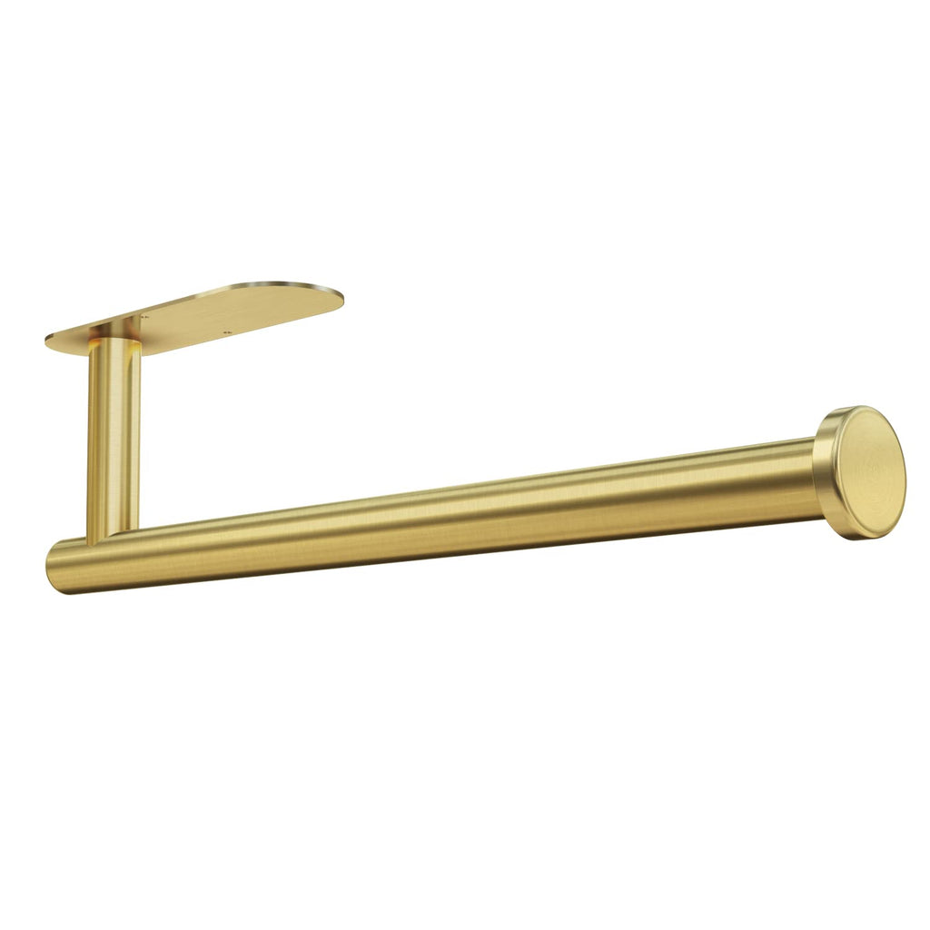 DEKAVA Paper Towel Holder Under Cabinet Wall Mount for Kitchen Towel, Self-Adhesive Bar, Rack, SUS304 Stainless Steel 13 inch (BlackA, 1)