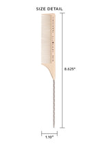 Cricket Silkomb Pro-50 Fine Tooth Rattail Comb for Hair – Precision Styling Tool with Seamless Teeth & Metal Tail for Sectioning, Weaving, and Smooth Detangling, Ideal for Professional Use