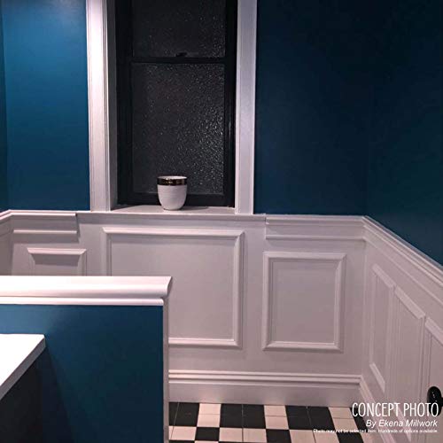 Ekena Millwork PNL20X20AS-01-CASE-2 Ashford Molded Classic Wainscot Wall Panel, 20-in. W x 20-in. H, Factory Primed White, 2 Count