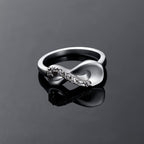 Infinity Mini Ring Hold Loved Ones Ashes Cremation Urn Ring for Women Finger Ring Memorial Jewelry
