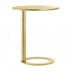 Modern C-Shaped Round Side Table for Living Room, Bedroom, and Office – Metal Coffee, and Bedside Table(Red,18.9 * 18.9 * 27.2in)