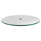 25 inch Round Glass Table Top - Tempered - 1/4" Thick Glass Surface, Safe Flat Polished, Multipurpose for Dining Table, Patio, Coffee and End Table