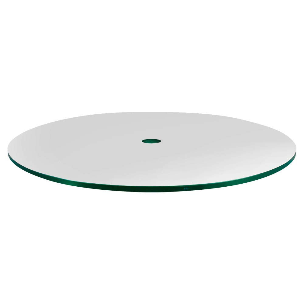 25 inch Round Glass Table Top - Tempered - 1/4" Thick Glass Surface, Safe Flat Polished, Multipurpose for Dining Table, Patio, Coffee and End Table