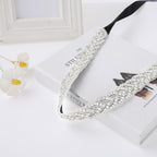 Aster Bridal Rhinestone Belt for Women, Handcrafted Sparkly Rhinestone Belt for Formal Dress, Wedding Dress Belt Glitter Ribbon Belt for Jeans Dress(Black)