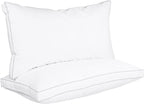 Utopia Bedding Bed Pillows for Sleeping Queen Size (White), Set of 2, Cooling Hotel Quality, Gusseted Pillow for Back, Stomach or Side Sleepers