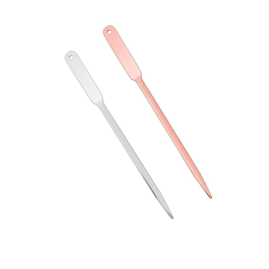 WXJ13 بسته 2 عددی بازکننده نامه‌ها از جنس استیل ضدزنگ سبک وزن، برش‌دهنده پاکت دستی، نقره‌ای و رزگلد