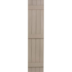 Polaris Homeside 4 Board and Batten Joined Vinyl Shutters (1 Pair) 14-1/2in. x 35in. - 410 Gray
