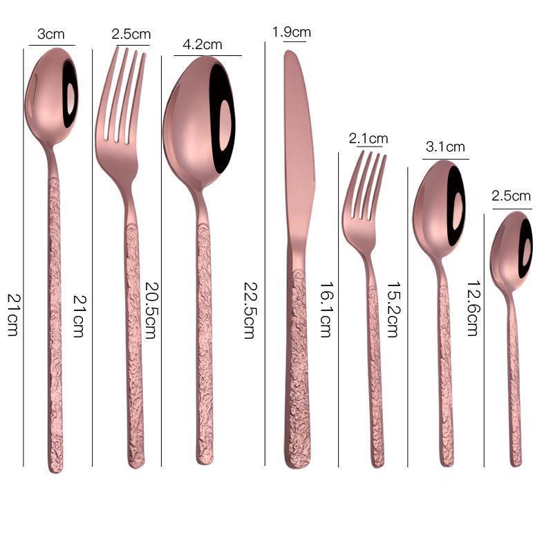 Embossed Textured Handle Steak Cutlery Western Cutlery - Grand Goldman