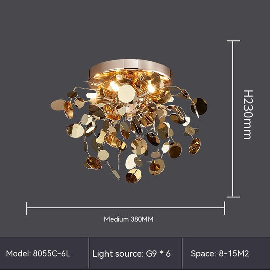 Lustre en forme de lame d'arbre pour bar, vitrine de salon