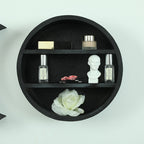 Crystal Shelf Wooden Moon Decoration Shelf