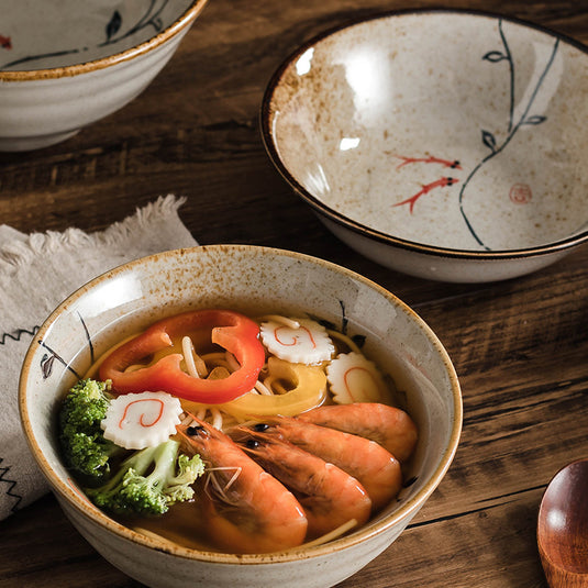 Simple Japanese Household Ceramic Soup Bowl