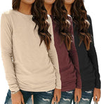 3-piece Long Sleeve Shirt Loose Autumn Top Suit