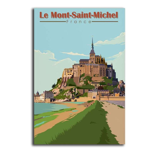 Canvas Wall Poster And Art Of Le Mont And Saint-Ange Travel France Vacation