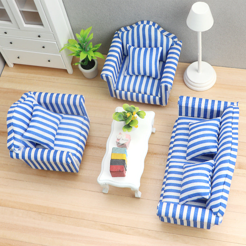 Dollhouse Mini Furniture Living Room Scene Sofa
