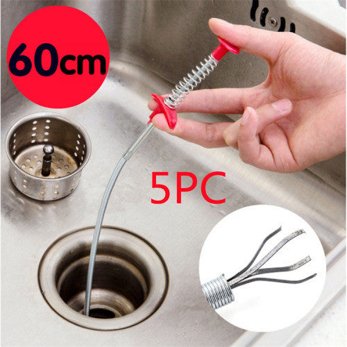 60CM Sewer Dredger Spring Pipe Dredging Tool Household Hair Cleaner Drain Clog Remover Cleaning Tools Household For Kitchen Sink Kitchen Gadgets - Grand Goldman