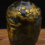 Pure Copper Gilt Happy Brow Vase Writing And Play Ornaments