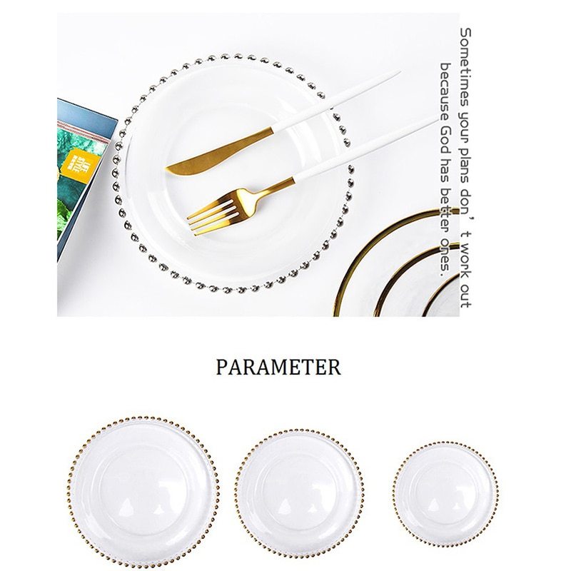 Bone China Western Food Household Round Plate